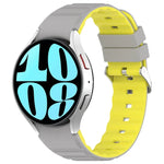Bracelet de montre en silicone bicolore horizontal, pour Samsung Galaxy Watch 4, pour Samsung Galaxy Watch 4 Classic 46mm, pour Samsung Galaxy Watch 3 41mm