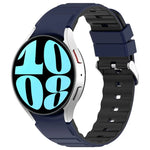 Bracelet de montre en silicone bicolore horizontal, pour Samsung Galaxy Watch 4, pour Samsung Galaxy Watch 4 Classic 46mm, pour Samsung Galaxy Watch 3 41mm