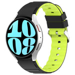 Bracelet de montre en silicone bicolore horizontal, pour Samsung Galaxy Watch 4, pour Samsung Galaxy Watch 4 Classic 46mm, pour Samsung Galaxy Watch 3 41mm