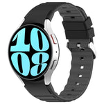 Bracelet de montre en silicone bicolore horizontal, pour Samsung Galaxy Watch 4, pour Samsung Galaxy Watch 4 Classic 46mm, pour Samsung Galaxy Watch 3 41mm