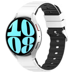 Bracelet de montre en silicone bicolore horizontal, pour Samsung Galaxy Watch 4, pour Samsung Galaxy Watch 4 Classic 46mm, pour Samsung Galaxy Watch 3 41mm