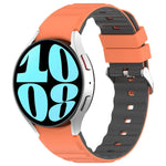 Bracelet de montre en silicone bicolore horizontal, pour Samsung Galaxy Watch 4, pour Samsung Galaxy Watch 4 Classic 46mm, pour Samsung Galaxy Watch 3 41mm