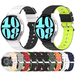 Bracelet de montre en silicone bicolore horizontal, pour Samsung Galaxy Watch 4, pour Samsung Galaxy Watch 4 Classic 46mm, pour Samsung Galaxy Watch 3 41mm