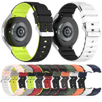 Bracelet de montre en silicone bicolore horizontal, pour Samsung Galaxy Watch 4, pour Samsung Galaxy Watch 4 Classic 46mm, pour Samsung Galaxy Watch 3 41mm