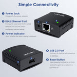 Serveur d'impression réseau WAVLINK NU72P11 100 Mbps USB 2.0, adaptateur secteur imprimante réseau, prise US, prise UK, prise EU, prise AU