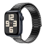 Bracelet de montre en métal d'acier inoxydable magnétique en bambou, Pour Apple Watch SE 2023 44mm, Pour Apple Watch SE 2023 40mm, Pour Apple Watch Ultra 2 49mm, Pour Apple Watch Series 9 45mm, Pour Apple Watch Series 9 41mm, Pour Apple Watch Ultra 49mm