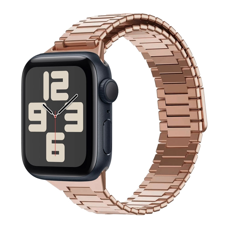 Bracelet de montre en métal d'acier inoxydable magnétique en bambou, Pour Apple Watch SE 2023 44mm, Pour Apple Watch SE 2023 40mm, Pour Apple Watch Ultra 2 49mm, Pour Apple Watch Series 9 45mm, Pour Apple Watch Series 9 41mm, Pour Apple Watch Ultra 49mm