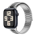 Bracelet de montre en métal d'acier inoxydable magnétique en bambou, Pour Apple Watch SE 2023 44mm, Pour Apple Watch SE 2023 40mm, Pour Apple Watch Ultra 2 49mm, Pour Apple Watch Series 9 45mm, Pour Apple Watch Series 9 41mm, Pour Apple Watch Ultra 49mm