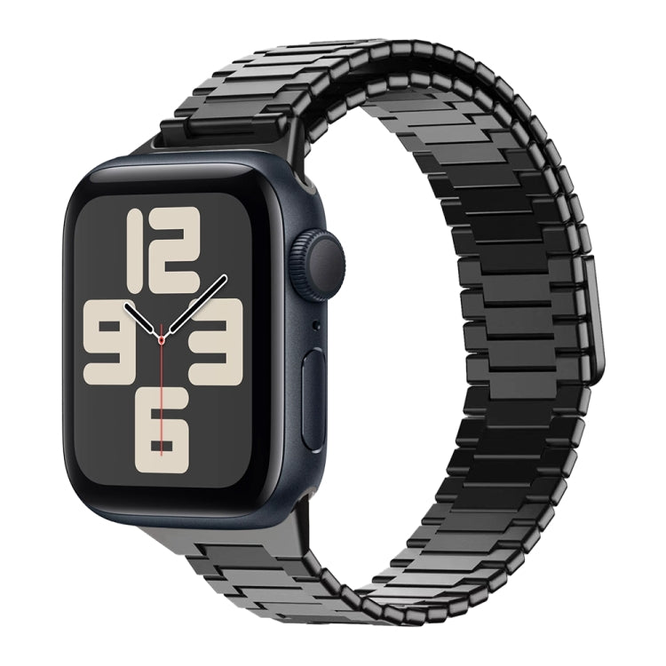Bracelet de montre en métal d'acier inoxydable magnétique en bambou, Pour Apple Watch SE 2023 44mm, Pour Apple Watch SE 2023 40mm, Pour Apple Watch Ultra 2 49mm, Pour Apple Watch Series 9 45mm, Pour Apple Watch Series 9 41mm, Pour Apple Watch Ultra 49mm
