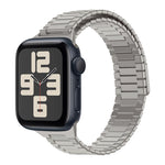 Bracelet de montre en métal d'acier inoxydable magnétique en bambou, Pour Apple Watch SE 2023 44mm, Pour Apple Watch SE 2023 40mm, Pour Apple Watch Ultra 2 49mm, Pour Apple Watch Series 9 45mm, Pour Apple Watch Series 9 41mm, Pour Apple Watch Ultra 49mm
