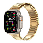 Bracelet de montre en métal d'acier inoxydable magnétique en bambou, Pour Apple Watch SE 2023 44mm, Pour Apple Watch SE 2023 40mm, Pour Apple Watch Ultra 2 49mm, Pour Apple Watch Series 9 45mm, Pour Apple Watch Series 9 41mm, Pour Apple Watch Ultra 49mm