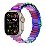 Bracelet de montre en métal d'acier inoxydable magnétique en bambou, Pour Apple Watch SE 2023 44mm, Pour Apple Watch SE 2023 40mm, Pour Apple Watch Ultra 2 49mm, Pour Apple Watch Series 9 45mm, Pour Apple Watch Series 9 41mm, Pour Apple Watch Ultra 49mm
