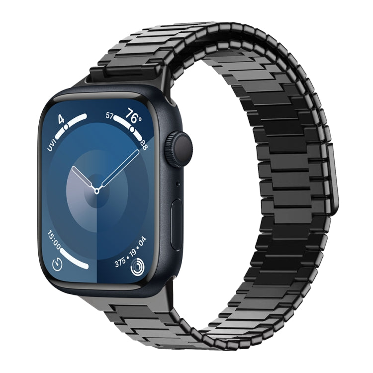 Bracelet de montre en métal d'acier inoxydable magnétique en bambou, Pour Apple Watch SE 2023 44mm, Pour Apple Watch SE 2023 40mm, Pour Apple Watch Ultra 2 49mm, Pour Apple Watch Series 9 45mm, Pour Apple Watch Series 9 41mm, Pour Apple Watch Ultra 49mm