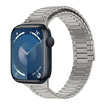 Bracelet de montre en métal d'acier inoxydable magnétique en bambou, Pour Apple Watch SE 2023 44mm, Pour Apple Watch SE 2023 40mm, Pour Apple Watch Ultra 2 49mm, Pour Apple Watch Series 9 45mm, Pour Apple Watch Series 9 41mm, Pour Apple Watch Ultra 49mm