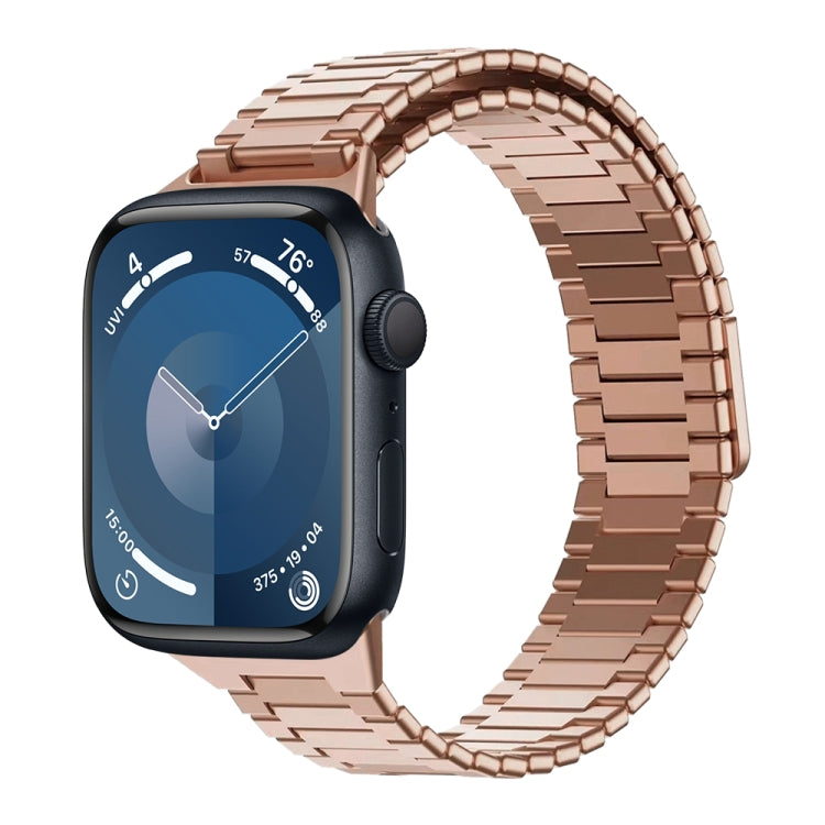 Bracelet de montre en métal d'acier inoxydable magnétique en bambou, Pour Apple Watch SE 2023 44mm, Pour Apple Watch SE 2023 40mm, Pour Apple Watch Ultra 2 49mm, Pour Apple Watch Series 9 45mm, Pour Apple Watch Series 9 41mm, Pour Apple Watch Ultra 49mm