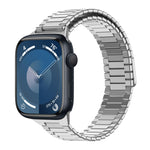 Bracelet de montre en métal d'acier inoxydable magnétique en bambou, Pour Apple Watch SE 2023 44mm, Pour Apple Watch SE 2023 40mm, Pour Apple Watch Ultra 2 49mm, Pour Apple Watch Series 9 45mm, Pour Apple Watch Series 9 41mm, Pour Apple Watch Ultra 49mm