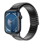 Bracelet de montre en métal d'acier inoxydable magnétique en bambou, Pour Apple Watch SE 2023 44mm, Pour Apple Watch SE 2023 40mm, Pour Apple Watch Ultra 2 49mm, Pour Apple Watch Series 9 45mm, Pour Apple Watch Series 9 41mm, Pour Apple Watch Ultra 49mm