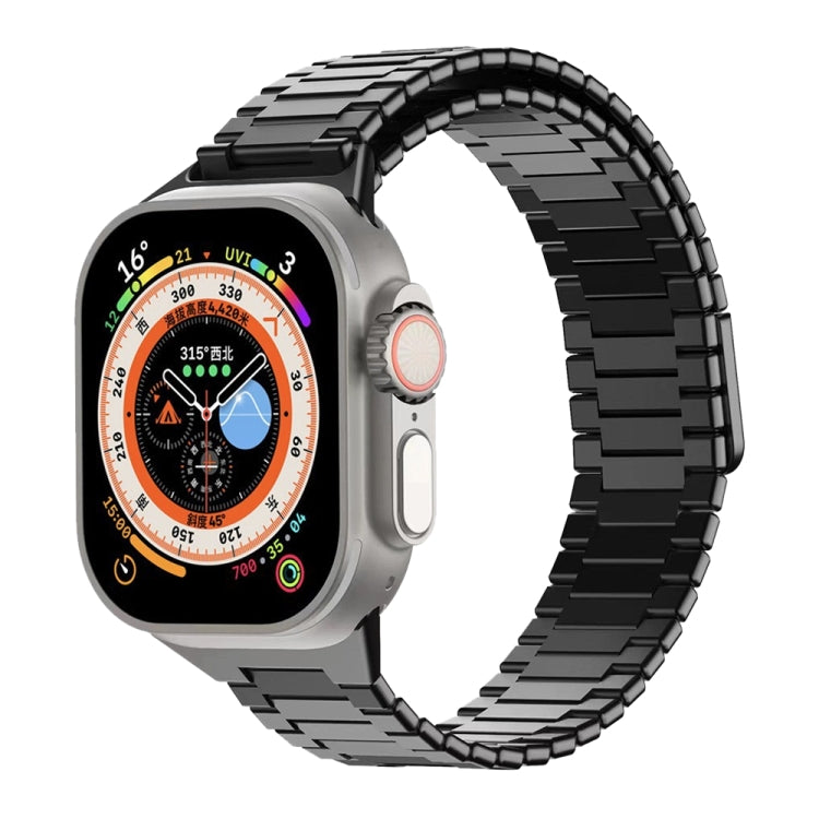 Bracelet de montre en métal d'acier inoxydable magnétique en bambou, Pour Apple Watch SE 2023 44mm, Pour Apple Watch SE 2023 40mm, Pour Apple Watch Ultra 2 49mm, Pour Apple Watch Series 9 45mm, Pour Apple Watch Series 9 41mm, Pour Apple Watch Ultra 49mm