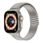 Bracelet de montre en métal d'acier inoxydable magnétique en bambou, Pour Apple Watch SE 2023 44mm, Pour Apple Watch SE 2023 40mm, Pour Apple Watch Ultra 2 49mm, Pour Apple Watch Series 9 45mm, Pour Apple Watch Series 9 41mm, Pour Apple Watch Ultra 49mm