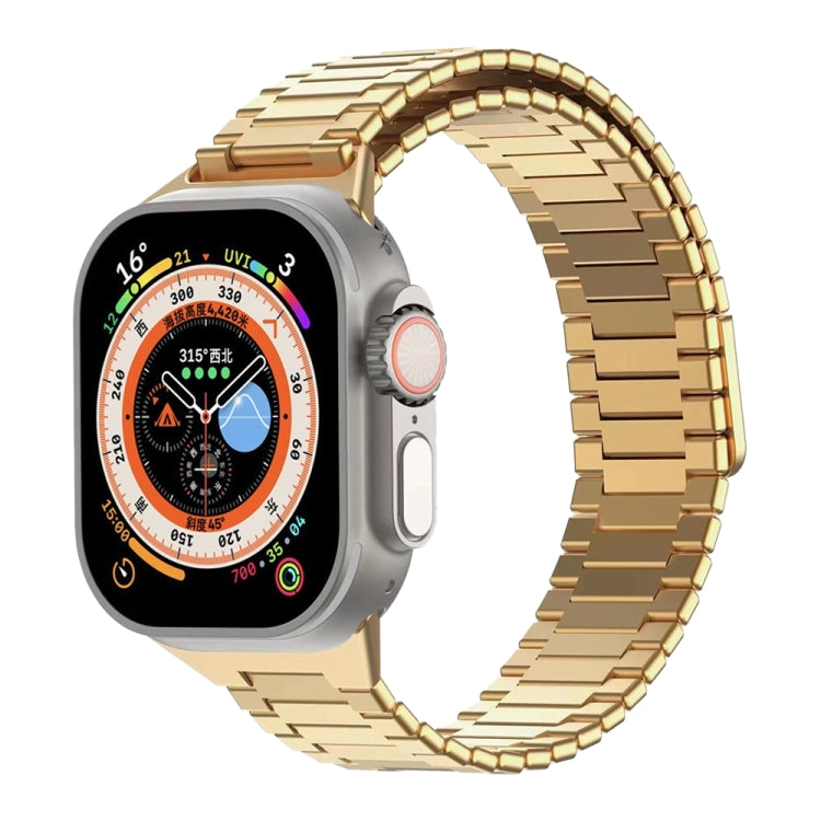 Bracelet de montre en métal d'acier inoxydable magnétique en bambou, Pour Apple Watch SE 2023 44mm, Pour Apple Watch SE 2023 40mm, Pour Apple Watch Ultra 2 49mm, Pour Apple Watch Series 9 45mm, Pour Apple Watch Series 9 41mm, Pour Apple Watch Ultra 49mm