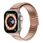 Bracelet de montre en métal d'acier inoxydable magnétique en bambou, Pour Apple Watch SE 2023 44mm, Pour Apple Watch SE 2023 40mm, Pour Apple Watch Ultra 2 49mm, Pour Apple Watch Series 9 45mm, Pour Apple Watch Series 9 41mm, Pour Apple Watch Ultra 49mm