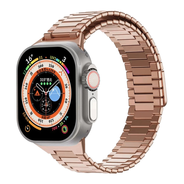 Bracelet de montre en métal d'acier inoxydable magnétique en bambou, Pour Apple Watch SE 2023 44mm, Pour Apple Watch SE 2023 40mm, Pour Apple Watch Ultra 2 49mm, Pour Apple Watch Series 9 45mm, Pour Apple Watch Series 9 41mm, Pour Apple Watch Ultra 49mm