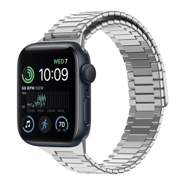 Bracelet de montre en métal magnétique en acier inoxydable bambou, pour Apple Watch Series 8 41mm, pour Apple Watch Series 8 45mm, pour Apple Watch SE 2022 40mm, pour Apple Watch SE 2022 44mm, pour Apple Watch Series 7 41mm, pour Apple Watch Series 7 45mm