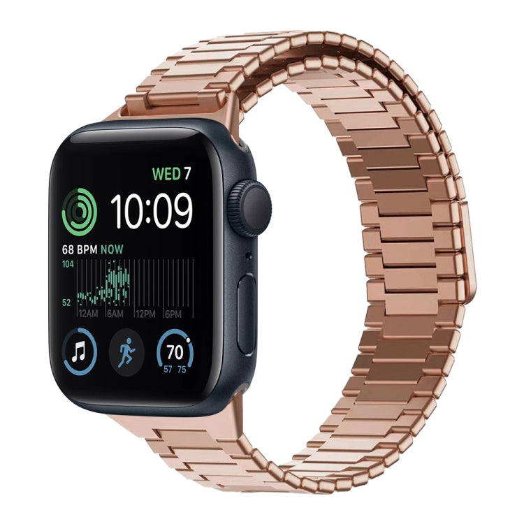 Bracelet de montre en métal magnétique en acier inoxydable bambou, pour Apple Watch Series 8 41mm, pour Apple Watch Series 8 45mm, pour Apple Watch SE 2022 40mm, pour Apple Watch SE 2022 44mm, pour Apple Watch Series 7 41mm, pour Apple Watch Series 7 45mm