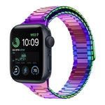 Bracelet de montre en métal magnétique en acier inoxydable bambou, pour Apple Watch Series 8 41mm, pour Apple Watch Series 8 45mm, pour Apple Watch SE 2022 40mm, pour Apple Watch SE 2022 44mm, pour Apple Watch Series 7 41mm, pour Apple Watch Series 7 45mm