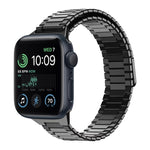 Bracelet de montre en métal magnétique en acier inoxydable bambou, pour Apple Watch Series 8 41mm, pour Apple Watch Series 8 45mm, pour Apple Watch SE 2022 40mm, pour Apple Watch SE 2022 44mm, pour Apple Watch Series 7 41mm, pour Apple Watch Series 7 45mm