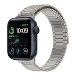 Bracelet de montre en métal magnétique en acier inoxydable bambou, pour Apple Watch Series 8 41mm, pour Apple Watch Series 8 45mm, pour Apple Watch SE 2022 40mm, pour Apple Watch SE 2022 44mm, pour Apple Watch Series 7 41mm, pour Apple Watch Series 7 45mm