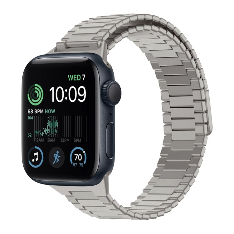 Bracelet de montre en métal magnétique en acier inoxydable bambou, pour Apple Watch Series 8 41mm, pour Apple Watch Series 8 45mm, pour Apple Watch SE 2022 40mm, pour Apple Watch SE 2022 44mm, pour Apple Watch Series 7 41mm, pour Apple Watch Series 7 45mm