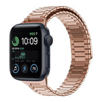 Bracelet de montre en métal magnétique en acier inoxydable bambou, pour Apple Watch Series 8 41mm, pour Apple Watch Series 8 45mm, pour Apple Watch SE 2022 40mm, pour Apple Watch SE 2022 44mm, pour Apple Watch Series 7 41mm, pour Apple Watch Series 7 45mm