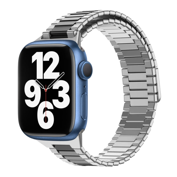 Bracelet de montre en métal magnétique en acier inoxydable bambou, pour Apple Watch Series 8 41mm, pour Apple Watch Series 8 45mm, pour Apple Watch SE 2022 40mm, pour Apple Watch SE 2022 44mm, pour Apple Watch Series 7 41mm, pour Apple Watch Series 7 45mm