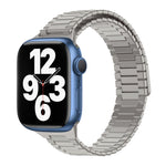 Bracelet de montre en métal magnétique en acier inoxydable bambou, pour Apple Watch Series 8 41mm, pour Apple Watch Series 8 45mm, pour Apple Watch SE 2022 40mm, pour Apple Watch SE 2022 44mm, pour Apple Watch Series 7 41mm, pour Apple Watch Series 7 45mm