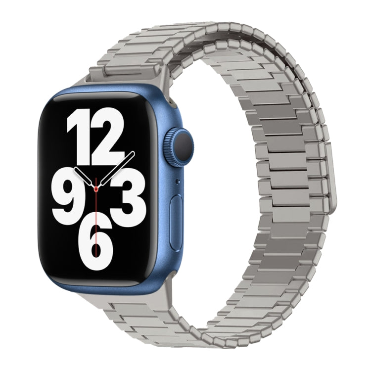 Bracelet de montre en métal magnétique en acier inoxydable bambou, pour Apple Watch Series 8 41mm, pour Apple Watch Series 8 45mm, pour Apple Watch SE 2022 40mm, pour Apple Watch SE 2022 44mm, pour Apple Watch Series 7 41mm, pour Apple Watch Series 7 45mm