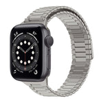 Bracelet de montre en acier inoxydable magnétique en bambou, pour Apple Watch Series 6 40mm, pour Apple Watch Series 6 44mm, pour Apple Watch Series 5 44mm, pour Apple Watch Series 5 40mm, pour Apple Watch Series 4 44mm, pour Apple Watch Series 4 40mm