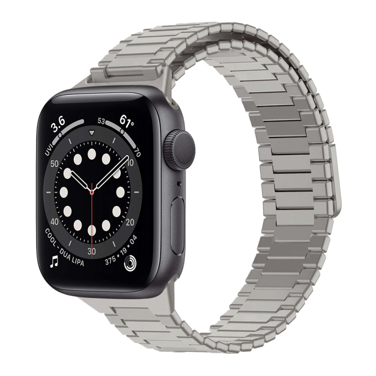 Bracelet de montre en acier inoxydable magnétique en bambou, pour Apple Watch Series 6 40mm, pour Apple Watch Series 6 44mm, pour Apple Watch Series 5 44mm, pour Apple Watch Series 5 40mm, pour Apple Watch Series 4 44mm, pour Apple Watch Series 4 40mm