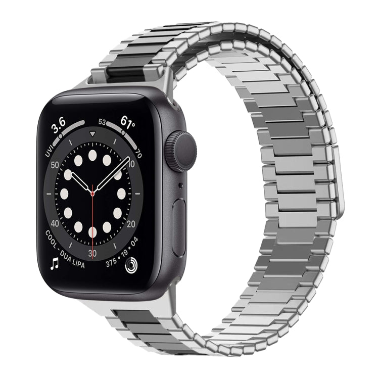 Bracelet de montre en acier inoxydable magnétique en bambou, pour Apple Watch Series 6 40mm, pour Apple Watch Series 6 44mm, pour Apple Watch Series 5 44mm, pour Apple Watch Series 5 40mm, pour Apple Watch Series 4 44mm, pour Apple Watch Series 4 40mm