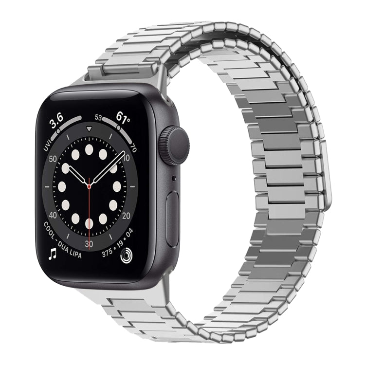 Bracelet de montre en acier inoxydable magnétique en bambou, pour Apple Watch Series 6 40mm, pour Apple Watch Series 6 44mm, pour Apple Watch Series 5 44mm, pour Apple Watch Series 5 40mm, pour Apple Watch Series 4 44mm, pour Apple Watch Series 4 40mm