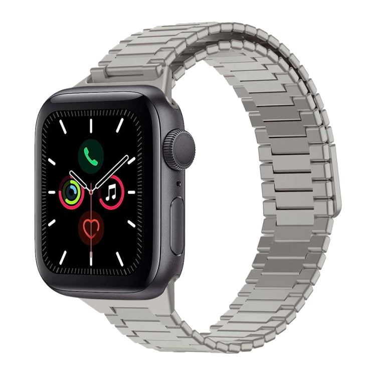 Bracelet de montre en acier inoxydable magnétique en bambou, pour Apple Watch Series 6 40mm, pour Apple Watch Series 6 44mm, pour Apple Watch Series 5 44mm, pour Apple Watch Series 5 40mm, pour Apple Watch Series 4 44mm, pour Apple Watch Series 4 40mm
