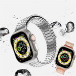 Bracelet de montre en acier inoxydable magnétique en bambou, pour Apple Watch Series 6 40mm, pour Apple Watch Series 6 44mm, pour Apple Watch Series 5 44mm, pour Apple Watch Series 5 40mm, pour Apple Watch Series 4 44mm, pour Apple Watch Series 4 40mm
