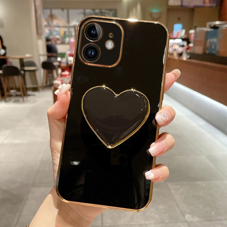Coque de téléphone en TPU avec support cœur galvanisé, pour iPhone 14 Pro Max, pour iPhone SE 2022 / 2020 / 7 / 8, pour iPhone 13 Pro Max, pour iPhone 13 Pro, pour iPhone 13, pour iPhone 13 mini, pour iPhone 12, pour iPhone 12 Pro Max