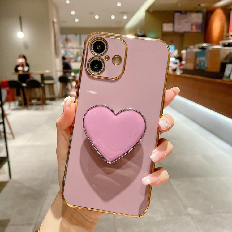 Coque de Téléphone en TPU avec Porte-Cœur Galvanisé, Pour iPhone 17e / 16e, Pour iPhone 17 Pro Max, Pour iPhone 17 Pro, Pour iPhone 17, Pour iPhone Air, Pour iPhone 16 Pro Max, Pour iPhone 16 Pro, Pour iPhone 16 Plus