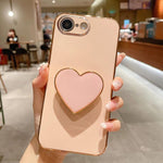 Coque de Téléphone en TPU avec Porte-Cœur Galvanisé, Pour iPhone 17e / 16e, Pour iPhone 17 Pro Max, Pour iPhone 17 Pro, Pour iPhone 17, Pour iPhone Air, Pour iPhone 16 Pro Max, Pour iPhone 16 Pro, Pour iPhone 16 Plus