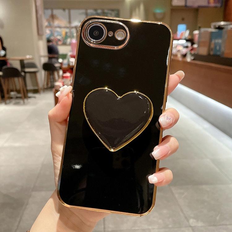 Coque de Téléphone en TPU avec Porte-Cœur Galvanisé, Pour iPhone 17e / 16e, Pour iPhone 17 Pro Max, Pour iPhone 17 Pro, Pour iPhone 17, Pour iPhone Air, Pour iPhone 16 Pro Max, Pour iPhone 16 Pro, Pour iPhone 16 Plus