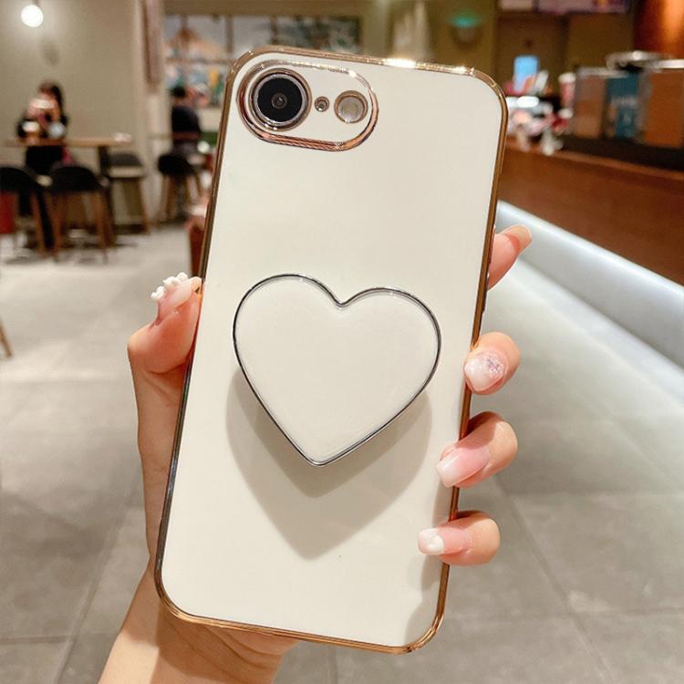 Coque de Téléphone en TPU avec Porte-Cœur Galvanisé, Pour iPhone 17e / 16e, Pour iPhone 17 Pro Max, Pour iPhone 17 Pro, Pour iPhone 17, Pour iPhone Air, Pour iPhone 16 Pro Max, Pour iPhone 16 Pro, Pour iPhone 16 Plus