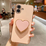 Coque de Téléphone en TPU avec Porte-Cœur Galvanisé, Pour iPhone 17e / 16e, Pour iPhone 17 Pro Max, Pour iPhone 17 Pro, Pour iPhone 17, Pour iPhone Air, Pour iPhone 16 Pro Max, Pour iPhone 16 Pro, Pour iPhone 16 Plus
