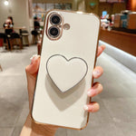 Coque de Téléphone en TPU avec Porte-Cœur Galvanisé, Pour iPhone 17e / 16e, Pour iPhone 17 Pro Max, Pour iPhone 17 Pro, Pour iPhone 17, Pour iPhone Air, Pour iPhone 16 Pro Max, Pour iPhone 16 Pro, Pour iPhone 16 Plus