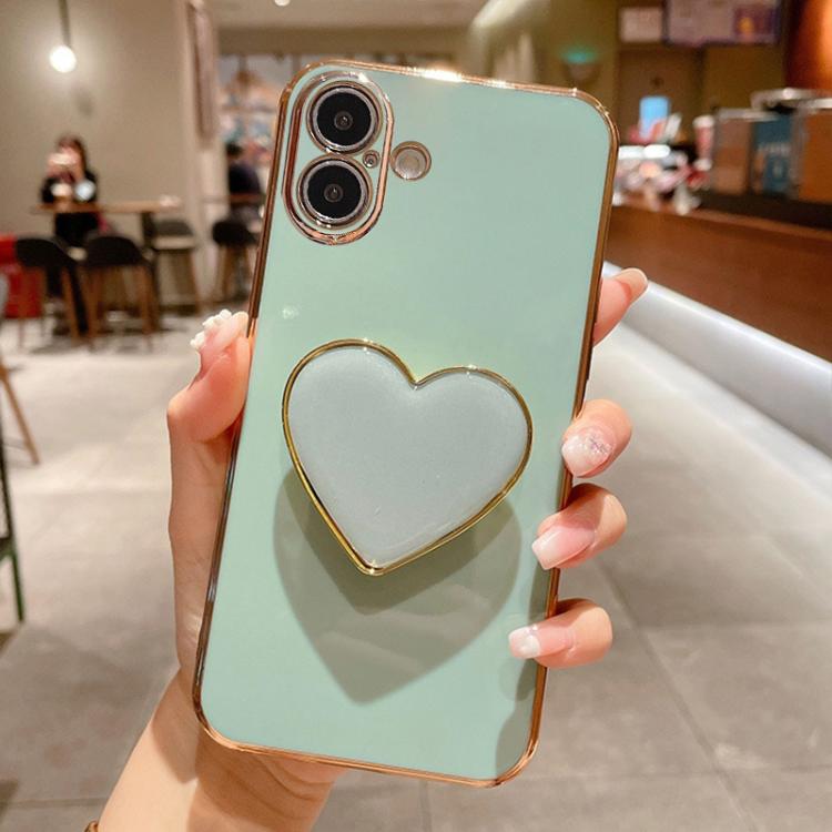 Coque de Téléphone en TPU avec Porte-Cœur Galvanisé, Pour iPhone 17e / 16e, Pour iPhone 17 Pro Max, Pour iPhone 17 Pro, Pour iPhone 17, Pour iPhone Air, Pour iPhone 16 Pro Max, Pour iPhone 16 Pro, Pour iPhone 16 Plus